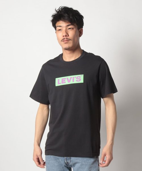LEVI’S OUTLET(リーバイスアウトレット)/SS RELAXED FIT TEE NEON BT CAVIAR GRAPHI/ブラック