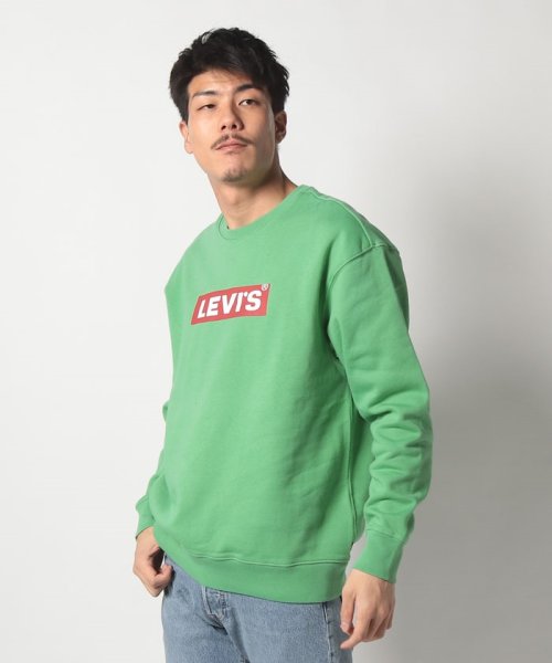 LEVI’S OUTLET(リーバイスアウトレット)/RELAXD GRAPHIC CREW BOXTAB CREW PEPPERMI/グリーン