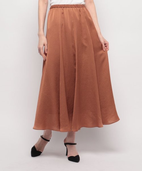 MICA&DEAL(マイカアンドディール)/satin marmaid skirt/ORANGE