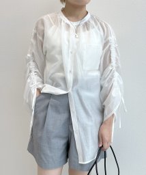 w closet/シアー袖ドロストシャツはおり/506026471