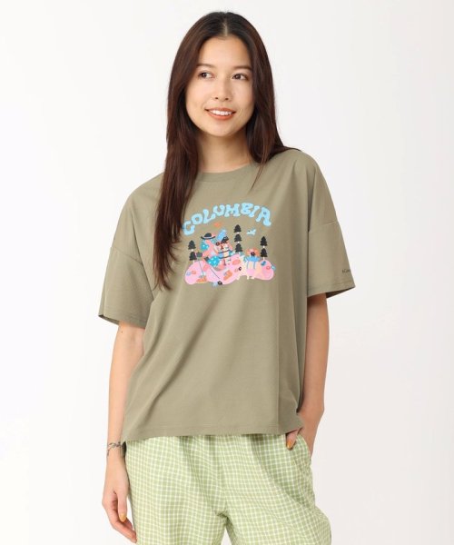 Columbia(コロンビア)/ウィメンズエンジョイマウンテンライフオムニフリーズゼロショートスリーブTシャツ/グリーン