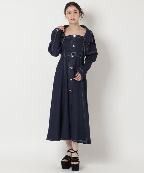 デニムボレロ×キャミワンピースセット 