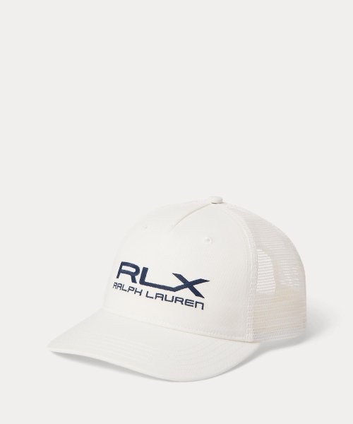 POLO GOLF　RLX GOLF(ポロ ゴルフ　アールエルエックス ゴルフ)/（RLX）ロゴ ツイル トラッカー キャップ/100ホワイト