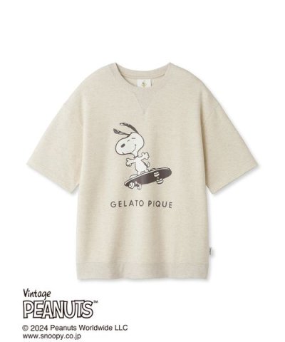 【PEANUTS】【HOMME】裏毛ワンポイントロゴプルオーバー