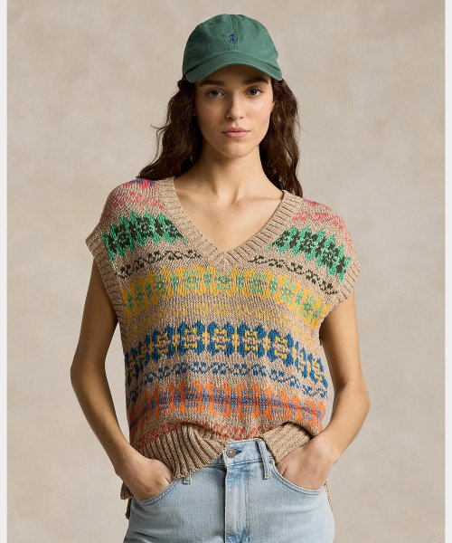 フェア アイル セーター ベスト 1％ 3％