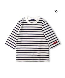 moujonjon(ムージョンジョン)/【子供服】 moujonjon (ムージョンジョン)日本製 ボーダー7分袖Tシャツ 100cm～140cm M50848/ネイビー