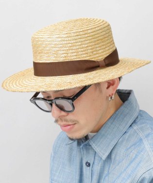Besiquenti/カンカン帽 麦わら帽子 ストローハット ロングブリム/506029149