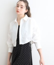 Couture Brooch(クチュールブローチ)/脇ドロストショートシャツ/ホワイト（001）