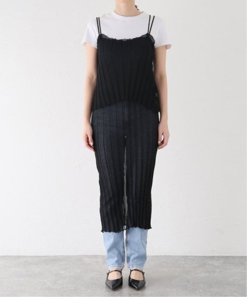 IENA(イエナ)/【Loro/ローロ】Sheer WideRib Dress Set ドレスセット/ブラック