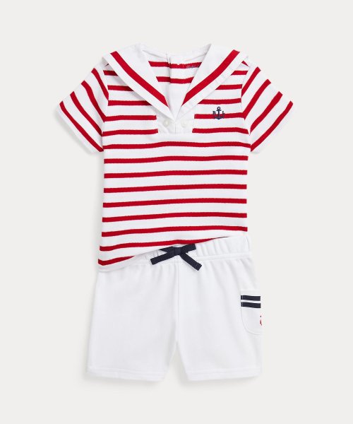 POLO RALPH LAUREN(POLO RALPH LAUREN)/(ベビー)コットン インターロック セーラー Tシャツ & ショートパンツ セット/999マルチカラー