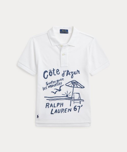 POLO RALPH LAUREN(POLO RALPH LAUREN)/(ボーイズ 2才～7才)エンブロイダリー コットン メッシュ ポロシャツ/100ホワイト