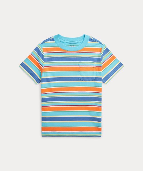 POLO RALPH LAUREN(POLO RALPH LAUREN)/(ボーイズ 2才～7才)ストライプド コットン ジャージー ポケット Tシャツ/400ブルー