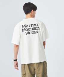 green label relaxing(グリーンレーベルリラクシング)/【別注】＜Marmot＞GLR MMW ロゴ Tシャツ －吸水速乾・ストレッチ・UVカット－/WHITE