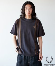 JOURNAL STANDARD(ジャーナルスタンダード)/FRED PERRY for JOURNAL STANDARD / ストライプピケ Tシャツ/グレー