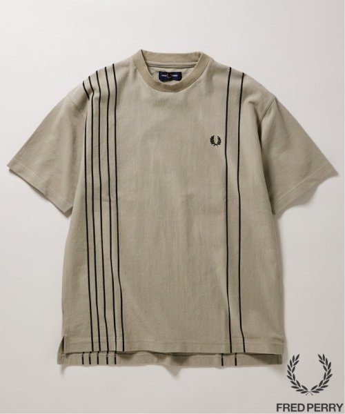 JOURNAL STANDARD(ジャーナルスタンダード)/《予約》FRED PERRY for JOURNAL STANDARD / ストライプピケ Tシャツ/グレーA