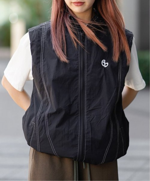 JOINT WORKS(ジョイントワークス)/【NOMANUAL/ノーマニュアル】 NYLON HOODED VEST/ブラック