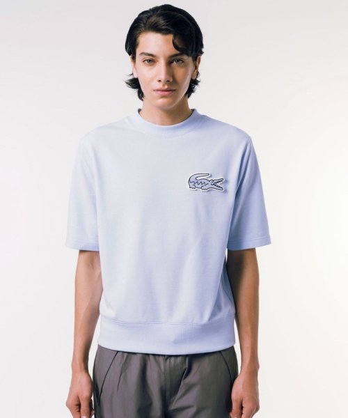 LACOSTE Mens(ラコステ　メンズ)/オーバーサイズクロックエンブレムスウェットTシャツ/アクア