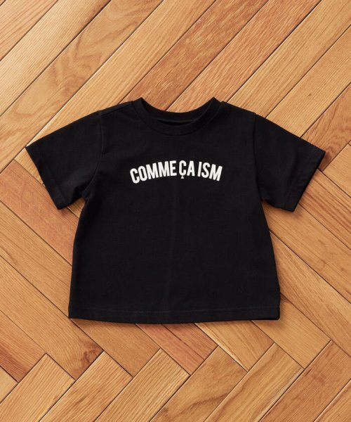 COMME CA ISM KIDS(コムサイズム（キッズ）)/半袖ロゴTシャツ(ベビーサイズ)/ブラック