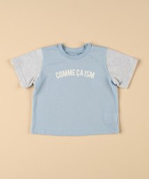 COMME CA ISM KIDS(コムサイズム（キッズ）)/半袖ロゴTシャツ(ベビーサイズ)/サックス