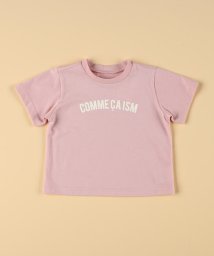 COMME CA ISM KIDS(コムサイズム（キッズ）)/半袖ロゴTシャツ(ベビーサイズ)/ピンク