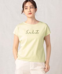  Comme ca Mature(コムサマチュア)/キラキラ ラインストーン ロゴＴシャツ/ミント