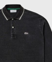 LACOSTE Mens(ラコステ　メンズ)/ルーズフィットビッグ鹿の子地インディゴポロシャツ/チャコールグレー