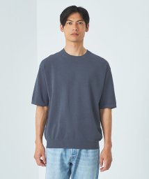 green label relaxing(グリーンレーベルリラクシング)/ペーパーカノコ クルーネック ニット/NAVY