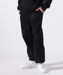 LHP/UNKNOWN LONDON/アンノウンロンドン/BLACK ON BLACK DAGGER EMBROIDERY JOGGER PANTS/506030176