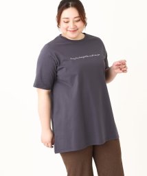 eur3/【大きいサイズ】コットンロゴTシャツ/506030517