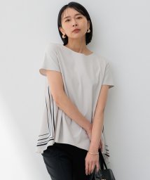 NIJYUSANKU（SMALL SIZE）(23区（小さいサイズ）)/【洗える】スカーフプリントコンビ バックデザイン カットソー/フロストXブラック