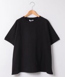 offprice.ec(offprice ec)/【FINE/ファイン】華奢見せ！しっかり素材コットン１００％Ｔシャツ/クロ