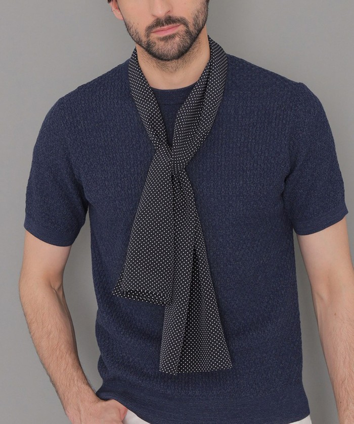 ドット柄ストール(506002879)｜HANKYU MEN'S / 阪急メンズ