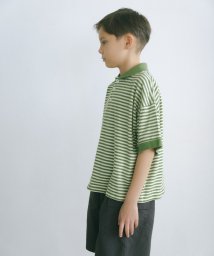 green label relaxing （Kids）(グリーンレーベルリラクシング（キッズ）)/TJ ボーダー ポロシャツ 140cm－160cm/KELLY