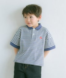 green label relaxing （Kids）(グリーンレーベルリラクシング（キッズ）)/TJ ボーダー ポロシャツ 100cm－130cm/NAVY