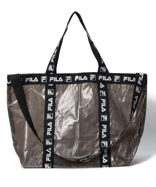 FILA(フィラ（スイムウェア）)/【フィラ】ロゴ柄トートバッグ/ブラック