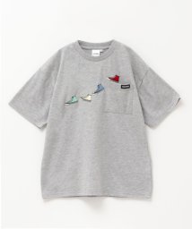 MAC HOUSE(kid's)(マックハウス（キッズ）)/CONVERSE コンバース ポケット付き刺繍Tシャツ CM2652/杢グレー