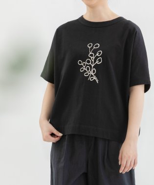 nop de nod/cloche USコットン バックラインユーカリプリントTシャツ/506028222