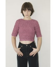 CLANE/SHIRRING CROPPED TOPS/506029558