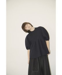 CLANE/BALLOON SLEEVE GATHER KNIT TOPS/506029559