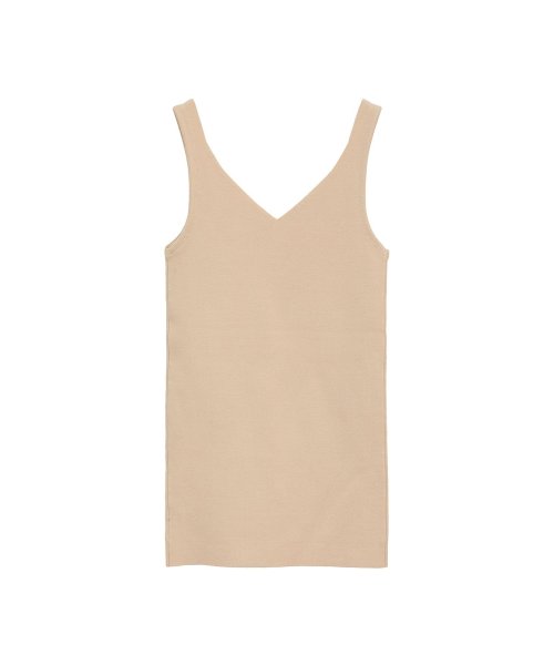 CLANE(クラネ)/V/N TIGHT LONG TANK TOPS/BEIGE