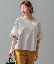 NIJYUSANKU（SMALL SIZE）(23区（小さいサイズ）)/【洗える】スムースデザイン パフスリーブ カットソー/ベージュ系