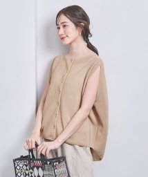 UNITED ARROWS(ユナイテッドアローズ)/ラウンド ショートスリーブ ニット /BEIGE