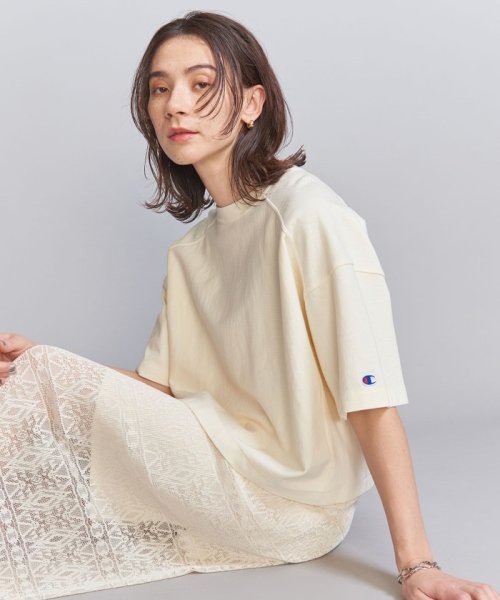 BEAUTY&YOUTH UNITED ARROWS(ビューティーアンドユース　ユナイテッドアローズ)/【別注】＜Champion＞リバースウィーブ ショートスリーブTシャツ/OFFWHITE