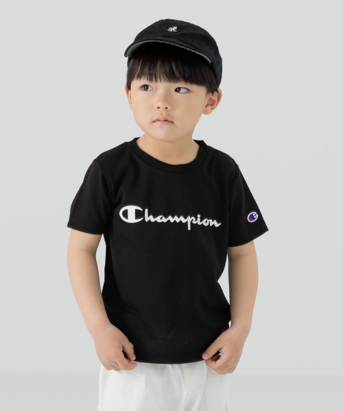 CHAMPION(チャンピオン)/〈チャンピオン〉ロゴ半袖Tシャツ/ブラック