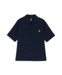 PUMA(プーマ)/メンズ ゴルフ P ストレッチ シアサッカー オープンカラー 半袖 シャツ/DEEPNAVY