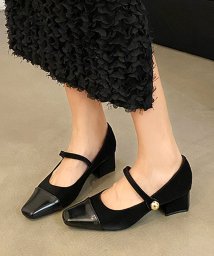 Dewlily(デューリリー)/メリージェーンパンプス レディース 10代 20代 30代 韓国ファッション カジュアル シューズ 靴 かわいい 無地 シンプル 大人 黒 通勤/ブラック