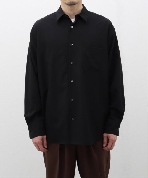 EDIFICE(エディフィス)/【MARKAWARE / マーカウェア】COMFORT FIT SHIRT WOOL/ブラック