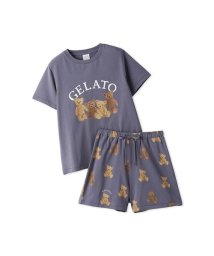 gelato pique Kids＆Baby/【JUNIOR】ベアワンポイントTシャツ&ベア柄ショートパンツセット/506031993