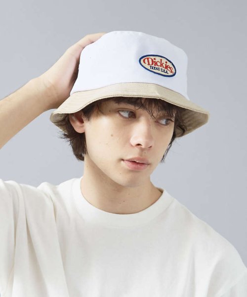 ABAHOUSE(ABAHOUSE)/【DICKIES/ディッキーズ】WAPPEN BUCKET HAT / ワッペン/ホワイト