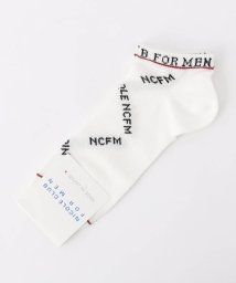 NICOLE CLUB FOR MEN(ニコルクラブフォーメン)/ロゴデザインショートソックス/09ホワイト